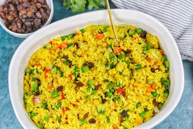 Caribbean-Style Raisin Fried Rice Recipe